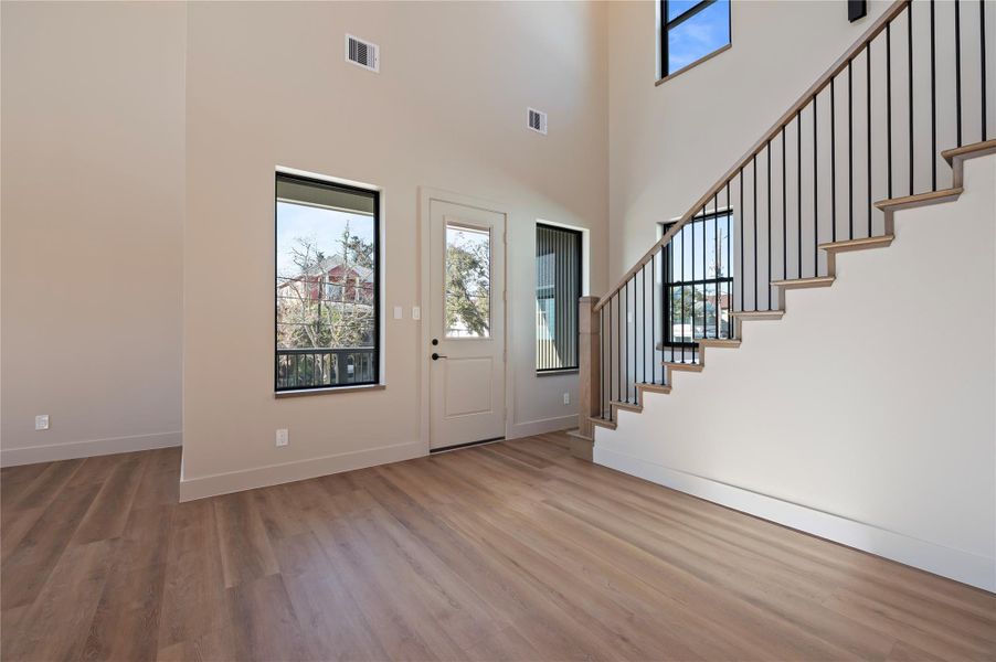 Entry to main floor balcony and upstairs