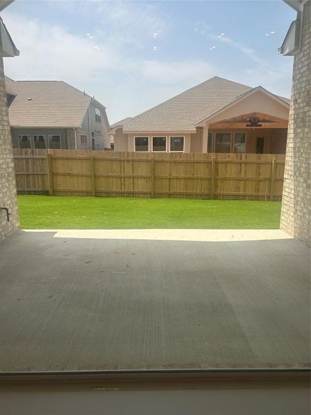 Back Patio of Home and Private Backyard