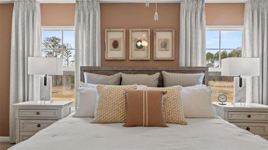 Furnished interior view inside a new home in Oakchase at Hampton, Hampton (Image 3).