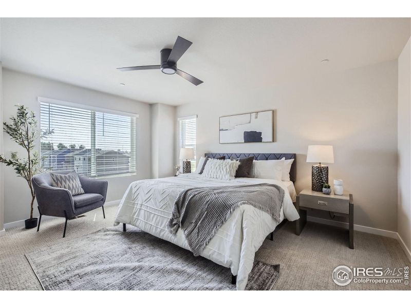 Furnished interior view inside a new home in Waterfield - Townhomes, Fort Collins (Image 4). Furnished interior view inside a new home in Waterfield - Townhomes, Fort Collins (Image 4).