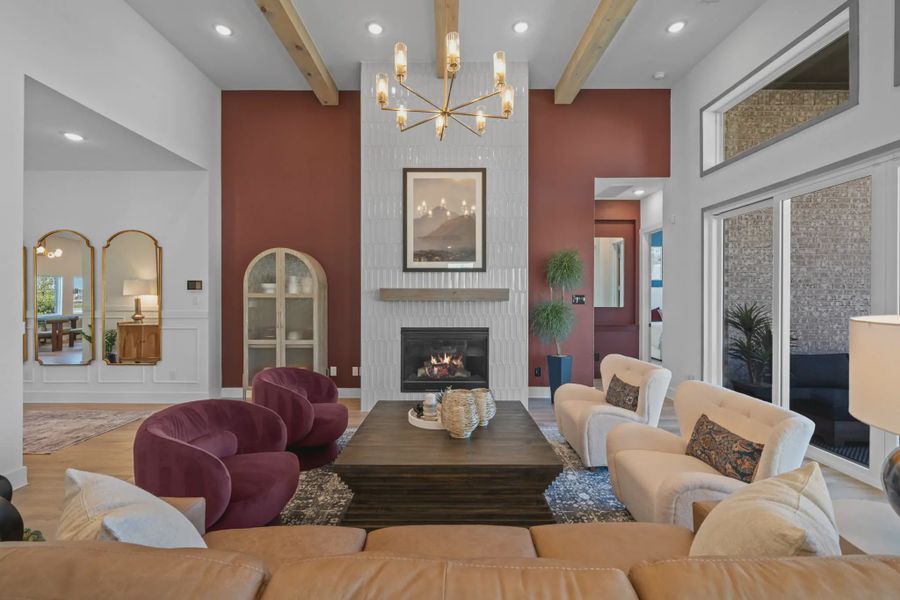 Representative furnished interior of a home built from the Rivercrest by Chesmar Homes in Brookewater 60's, Rosenberg (Image 11).
