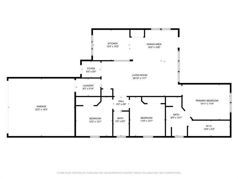 Floor plan with measurements