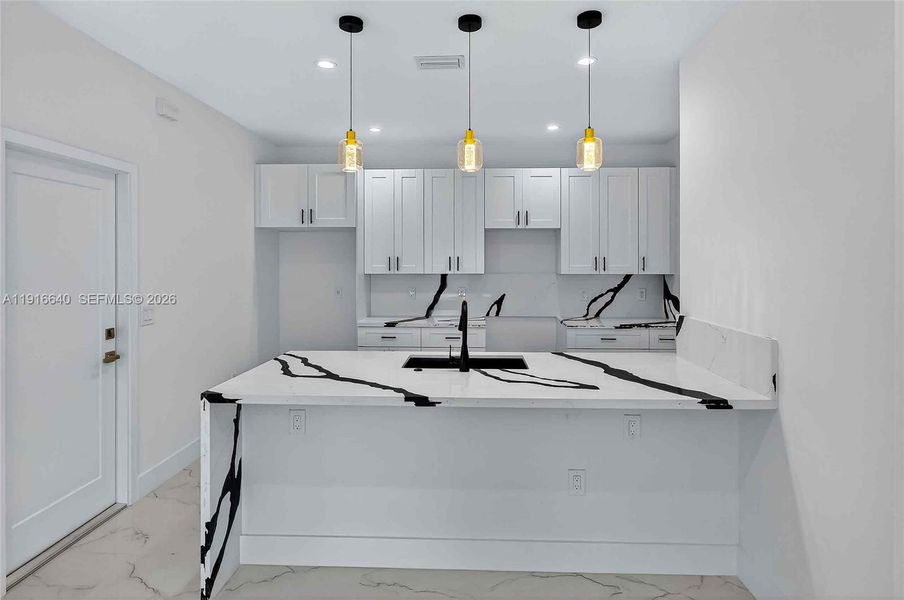 Furnished interior view inside a new home in , Miami (Image 16).