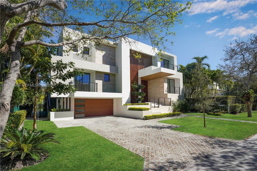 Front exterior of a new home in , Key Biscayne, FL, highlighting curb appeal (Image 27).