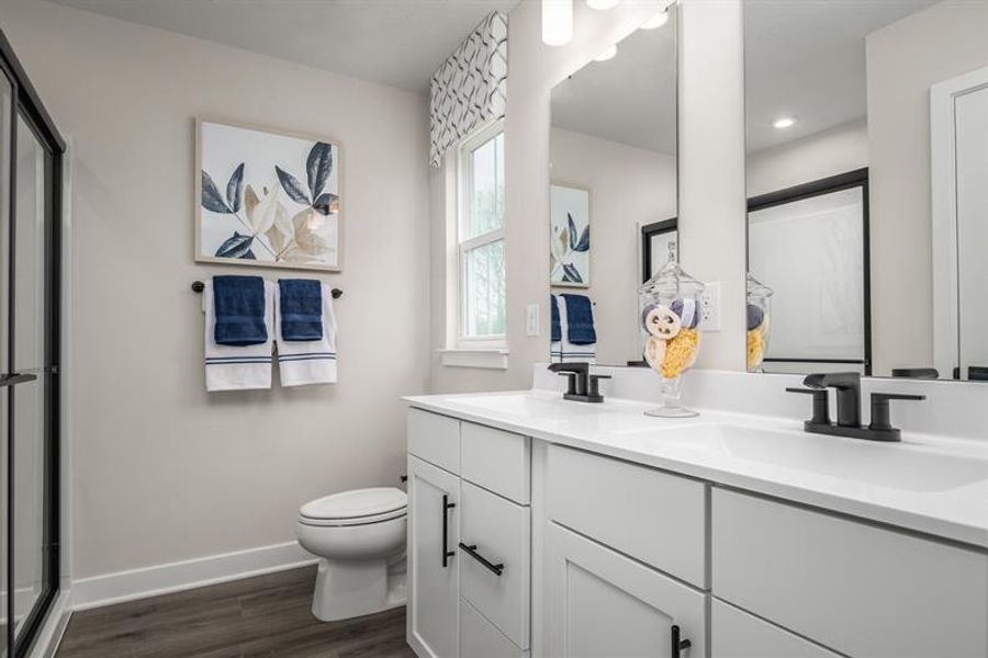 Representative furnished interior of a home built from the Allegheny w/ Finished Basement by Ryan Homes in Emerson Hills, Cane Ridge (Image 14).