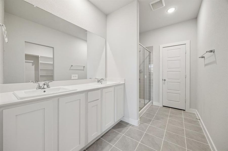 Primary Bathroom in the Haylee home plan by Trophy Signature Homes - REPRESENTATIVE PHOTO
