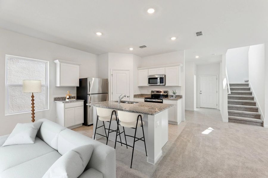 Representative furnished interior of a home built from the Lyon by Starlight Homes in Hawks Run, Kissimmee (Image 6). Representative furnished interior of a home built from the Lyon by Starlight Homes in Hawks Run, Kissimmee (Image 6).