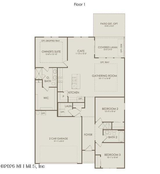 2D floor plan layout of this home in Double Branch, Middleburg, FL (Image 3). 2D floor plan layout of this home in Double Branch, Middleburg, FL (Image 3).