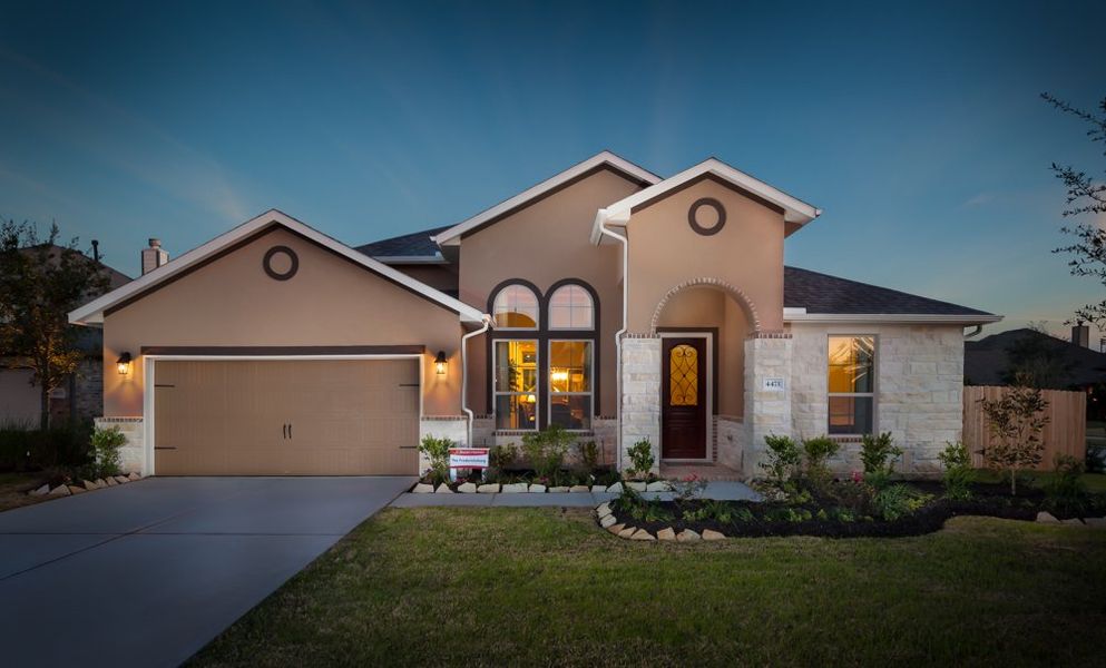 Representative exterior photo of a completed home built from the Fredericksburg by Beazer Homes in Amira: Hilltop Collection, Tomball, TX (Image 2).