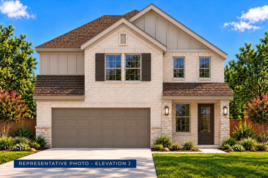 Representative exterior photo of a completed home built from the Washington F by First Texas Homes in Oaklawn, Van Alstyne, TX (Image 12). Representative exterior photo of a completed home built from the Washington F by First Texas Homes in Oaklawn, Van Alstyne, TX (Image 12).