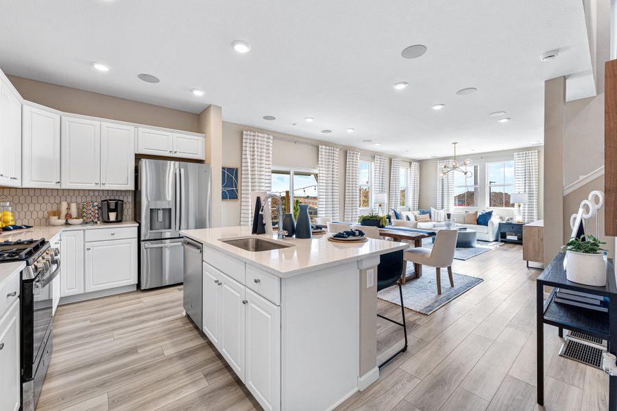 Furnished interior view inside a new home in The Aurora Highlands, Aurora (Image 10).