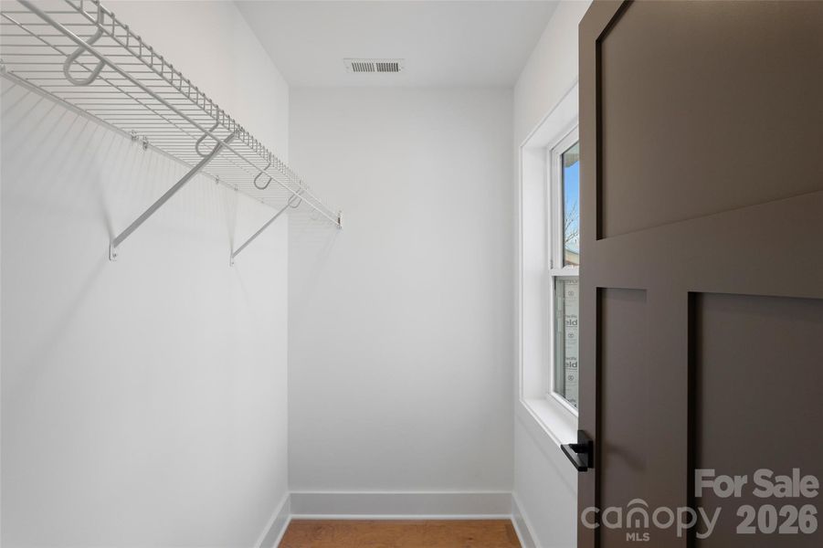 Walk In closet with window