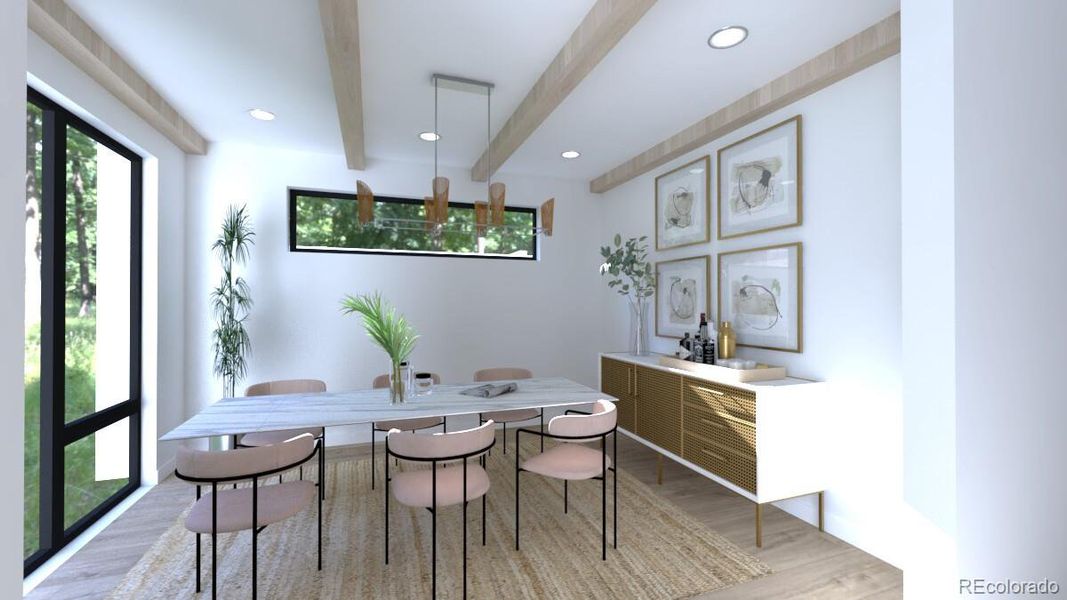 Furnished interior view inside a new home in , Denver (Image 22).