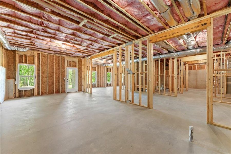 In-progress construction of a new home in , Flowery Branch, GA (Image 54).