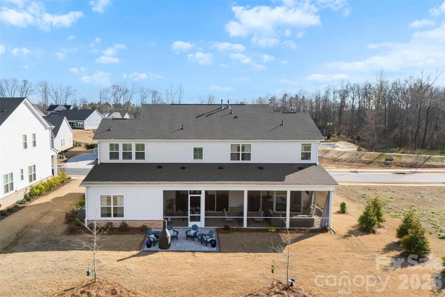 Exterior details and patio area of a home in , Belmont (Image 22).