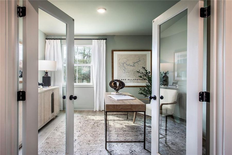 Furnished interior view inside a new home in Wisteria at GreenHouse, Marietta (Image 14).