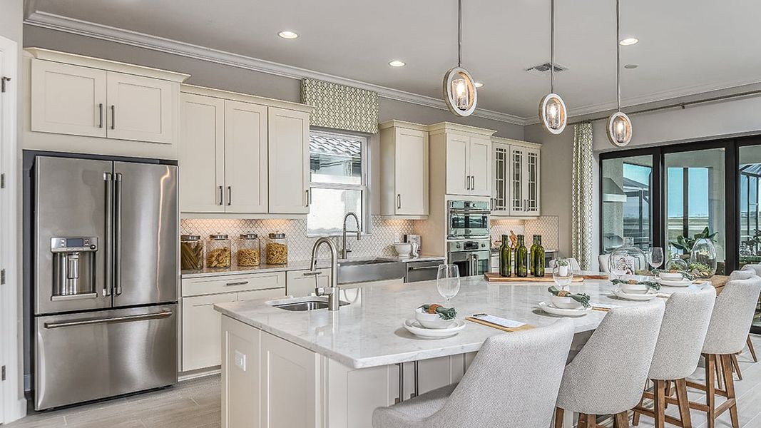 Furnished interior view inside a new home in Esplanade Lake Club, Fort Myers (Image 2).