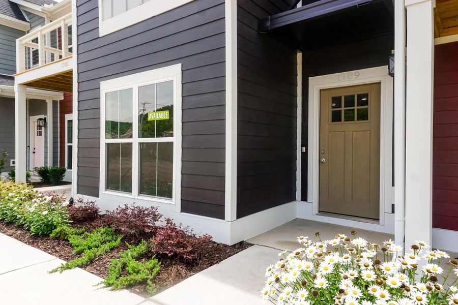 Representative exterior photo of a completed home built from the Gayle Townhome by Parkside Builders in The Parks of Mill Town, Chattanooga, TN (Image 29).