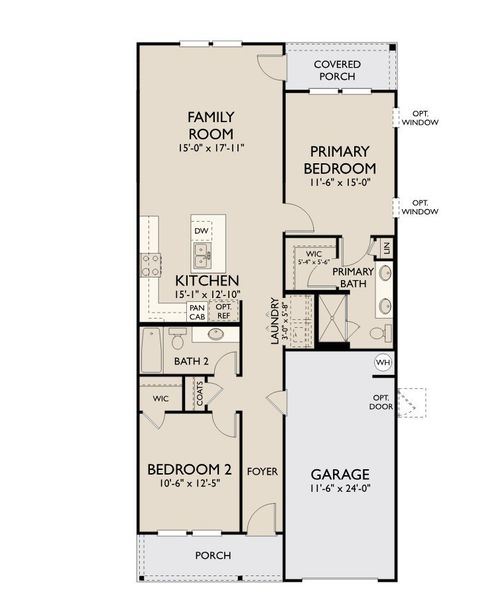 2D floor plan layout of this home in Blue Heron Retreat, Little River, SC (Image 5).