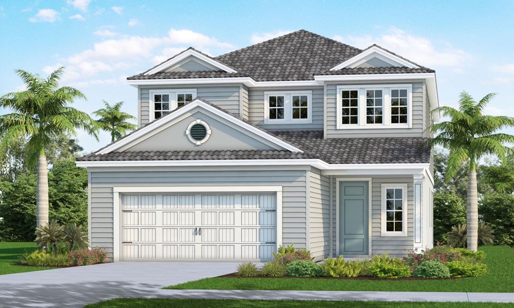 Representative exterior photo of a completed home built from the Vision by Neal Communities in Palm Grove, Bradenton, FL (Image 6). Representative exterior photo of a completed home built from the Vision by Neal Communities in Palm Grove, Bradenton, FL (Image 6).