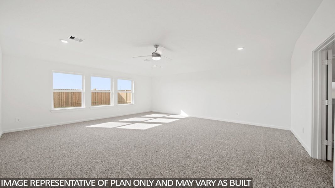 Representative unfurnished interior of a home built from the E60C by D.R. Horton in Riverside Estates, Mont Belvieu (Image 17). Representative unfurnished interior of a home built from the E60C by D.R. Horton in Riverside Estates, Mont Belvieu (Image 17).