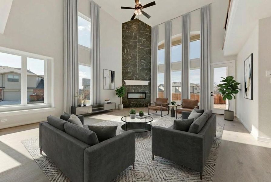 Furnished interior view inside a new home in Trails at Cottonwood Creek, Rowlett (Image 5).