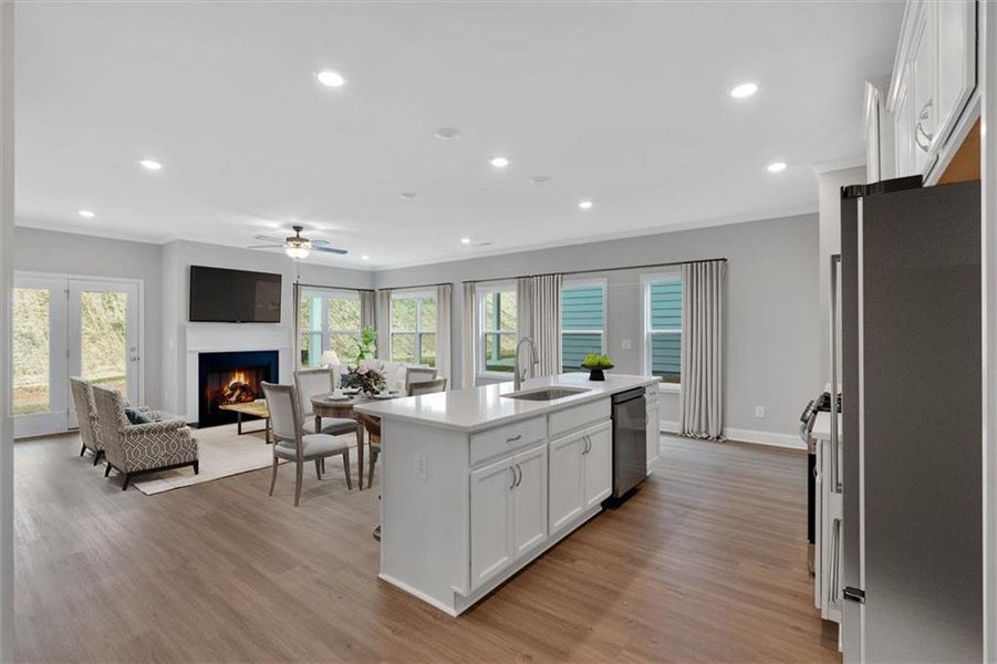 Furnished interior view inside a new home in Heritage Pointe at The Georgian, Villa Rica (Image 25).