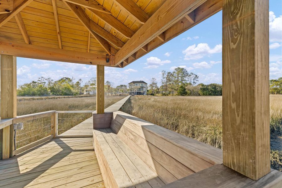 Exterior details and patio area of a home in , Charleston (Image 45).