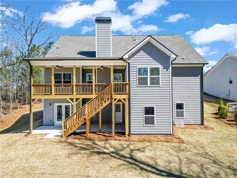Exterior details and patio area of a home in Belle Woode Estates, Monroe (Image 3).