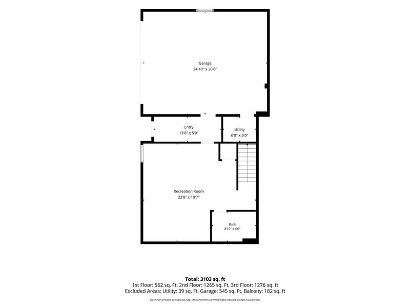2D floor plan layout of this home in Parkside Roswell, Roswell, GA (Image 4).
