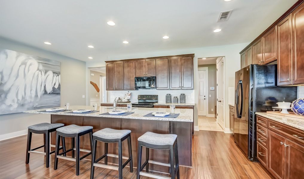 Kitchen with ample storage space