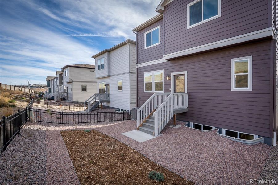 Exterior details and patio area of a home in Trailside at Cottonwood Creek, Colorado Springs (Image 3).