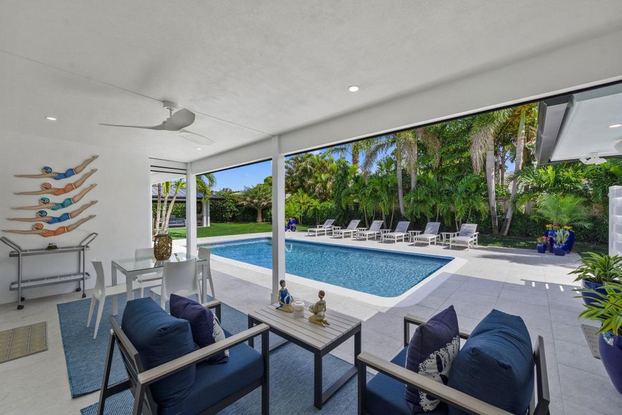 Covered Patio with retractable hurricane