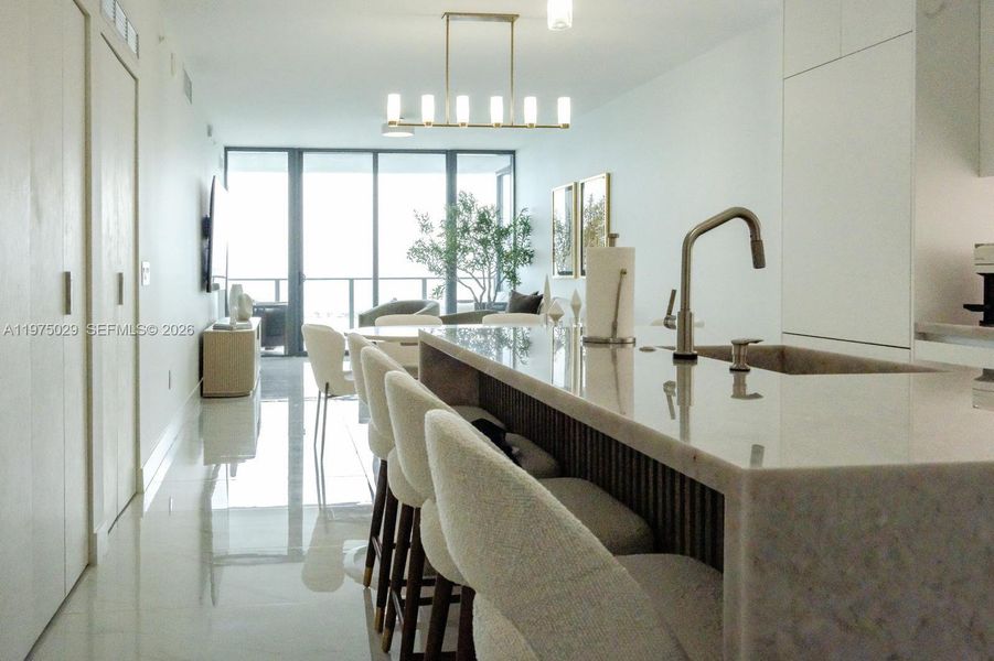 Furnished interior view inside a new home in , Miami (Image 15).