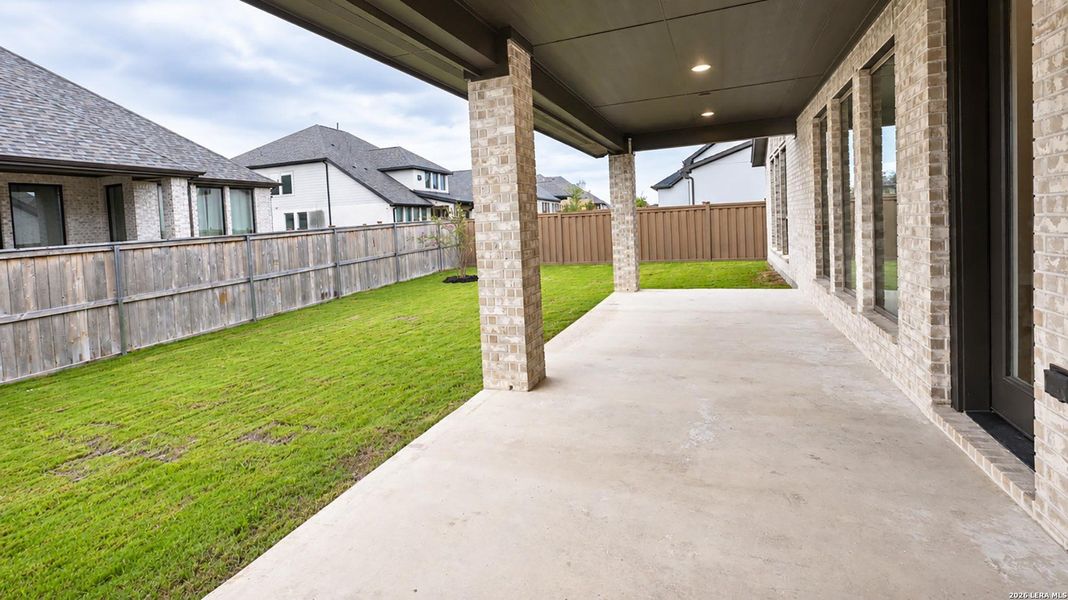 Exterior details and patio area of a home in Mayfair, New Braunfels (Image 4).