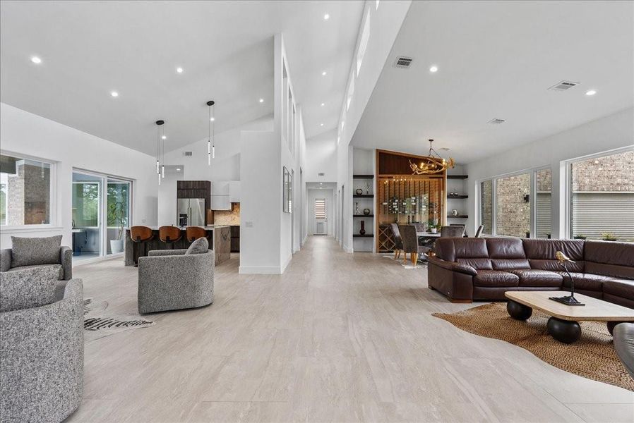 This massive open-concept heart of the home is designed for entertaining.
