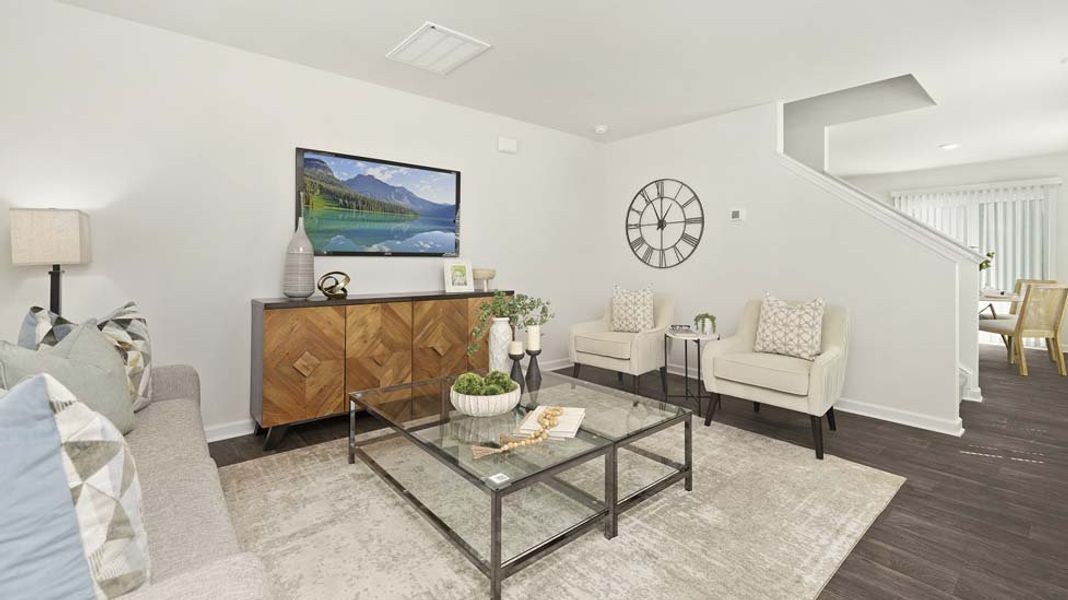 Representative furnished interior of a home built from the Clement by D.R. Horton in Lakeshore at Windstone, Mooresville (Image 2). Representative furnished interior of a home built from the Clement by D.R. Horton in Lakeshore at Windstone, Mooresville (Image 2).