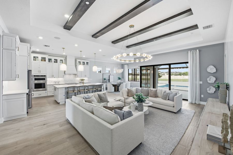 Furnished interior view inside a new home in Marigold, Davie (Image 16). Furnished interior view inside a new home in Marigold, Davie (Image 16).