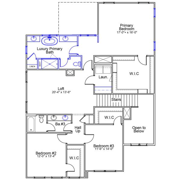 2D floor plan layout of this home in Brooke Hill, Lewisville, NC (Image 4).