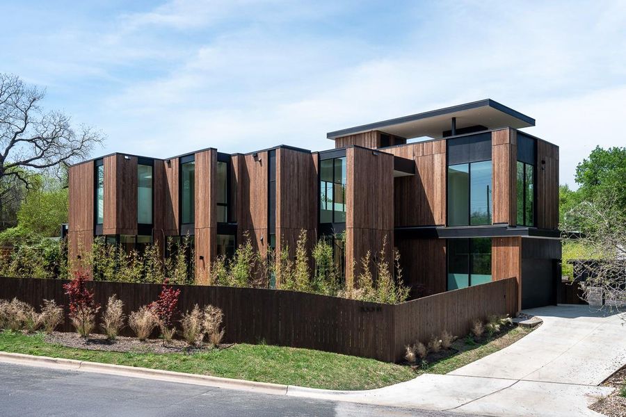 Front exterior of a new home in , Austin, TX, highlighting curb appeal (Image 1). Front exterior of a new home in , Austin, TX, highlighting curb appeal (Image 1).