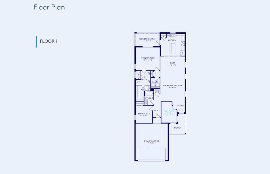 2D floor plan layout of this home in Twisted Oaks, Wildwood, FL (Image 5).
