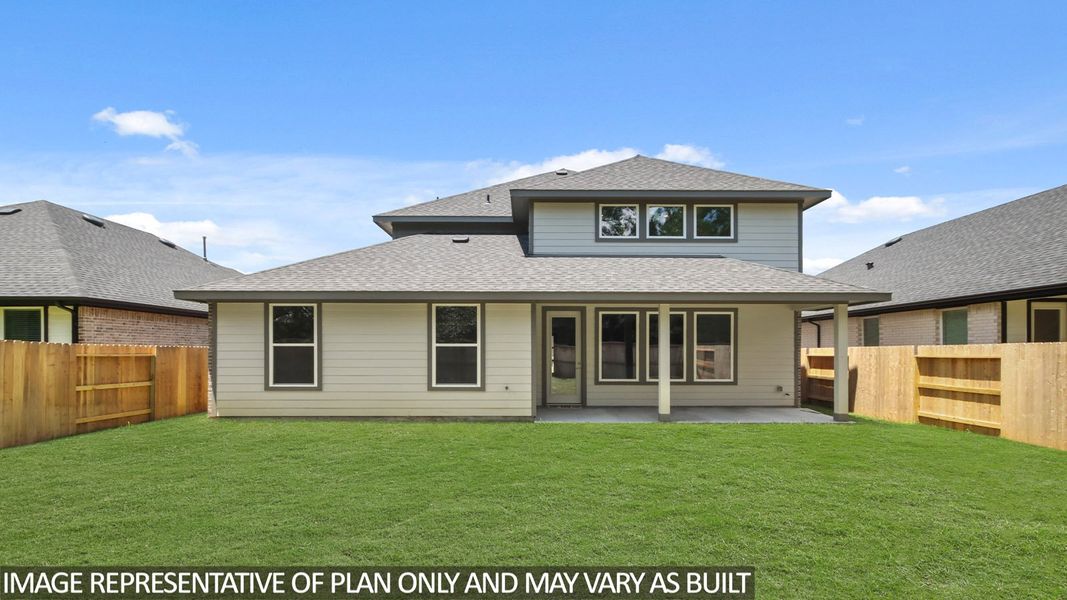 Representative exterior photo of a completed home built from the Sapphire by D.R. Horton in Hills of Westlake, Conroe, TX (Image 19).