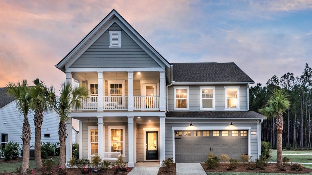 Front exterior of a new home in Muller Ridge, Blythewood, SC, highlighting curb appeal (Image 1). Front exterior of a new home in Muller Ridge, Blythewood, SC, highlighting curb appeal (Image 1).