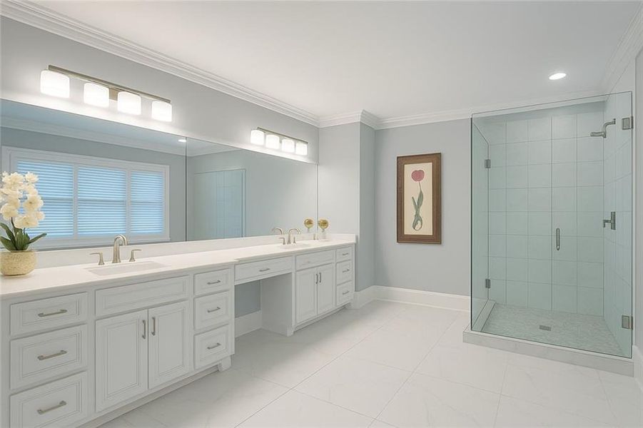 Furnished interior view inside a new home in , Atlanta (Image 25).