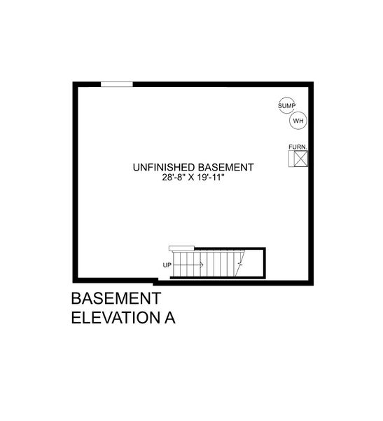 2D floor plan layout for the Lily by Ryan Homes in Everly 2-Story, Spartanburg, SC (Image 3).