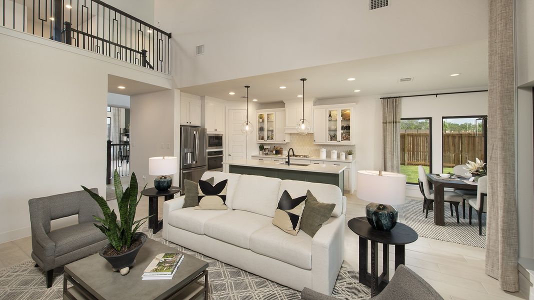 Furnished interior view inside a new home in Weston Oaks 55', San Antonio (Image 5). Furnished interior view inside a new home in Weston Oaks 55', San Antonio (Image 5).