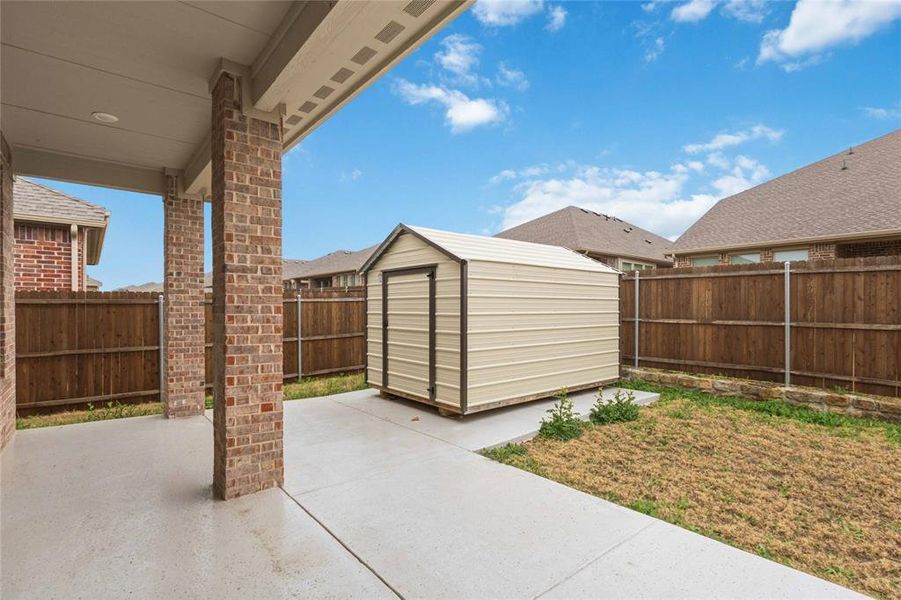 Exterior details and patio area of a home in Bridgewater, Princeton (Image 18).