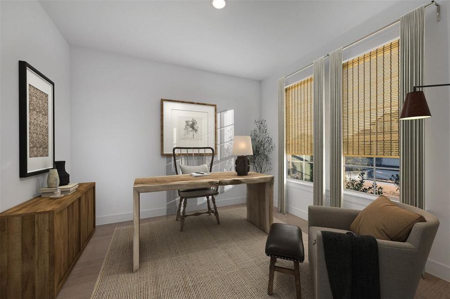 Furnished interior view inside a new home in Kreymer at the Park, Wylie (Image 26). Furnished interior view inside a new home in Kreymer at the Park, Wylie (Image 26).