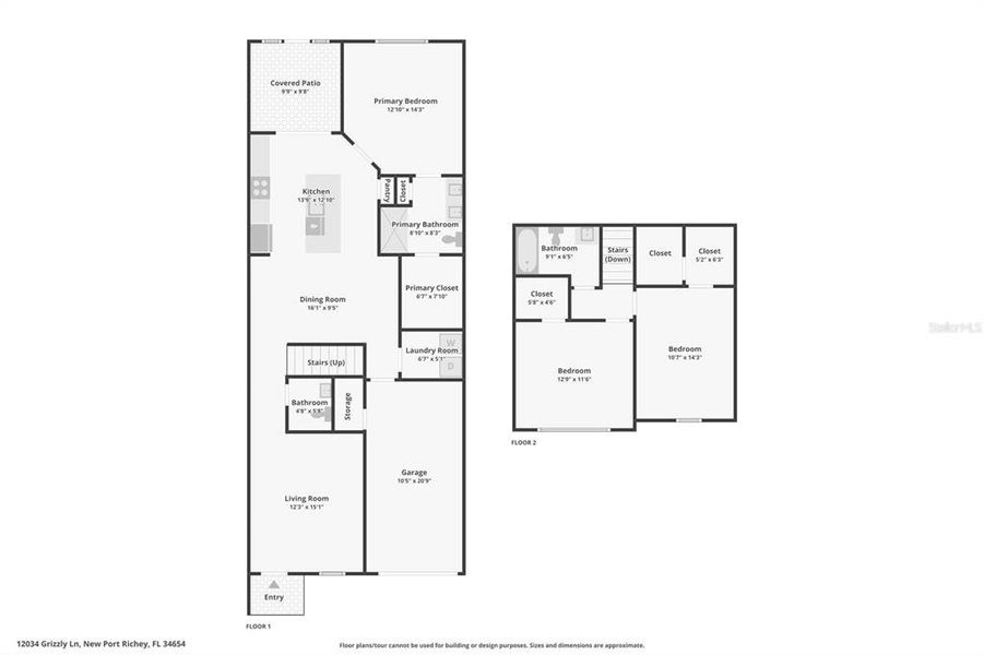 2D floor plan layout of this home in , New Port Richey, FL (Image 5).