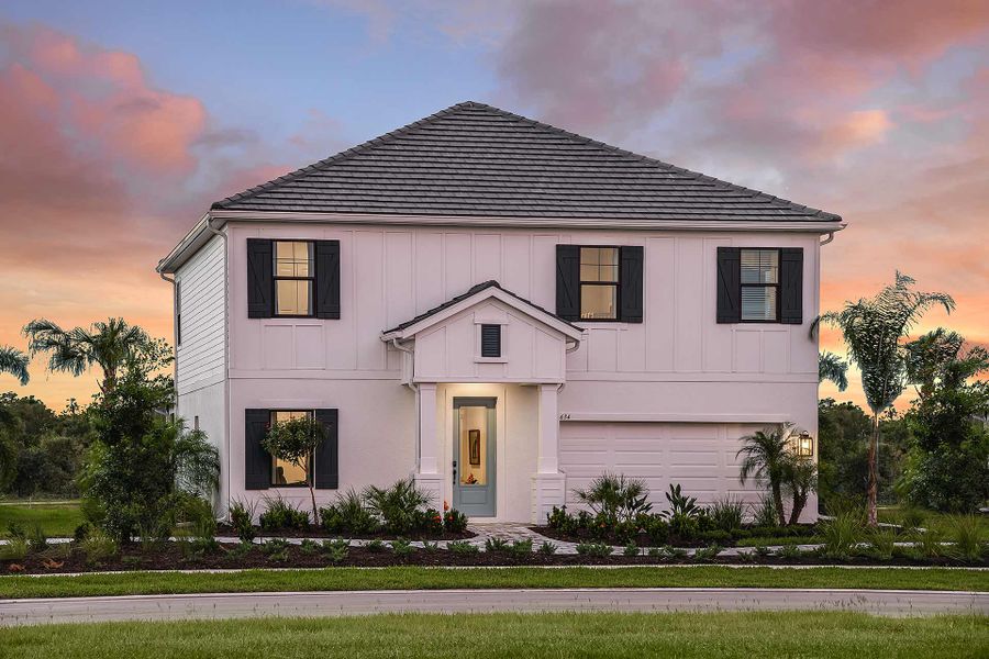Representative exterior photo of a completed home built from the Legacy by Neal Communities in Windward, Sarasota, FL (Image 1). Representative exterior photo of a completed home built from the Legacy by Neal Communities in Windward, Sarasota, FL (Image 1).